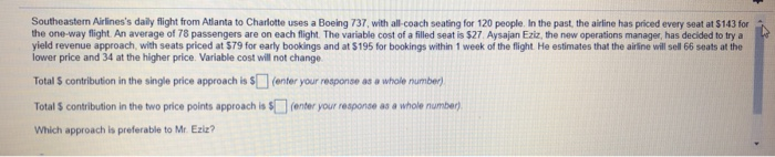 Southeastern Airlines's daily flight from Atlanta