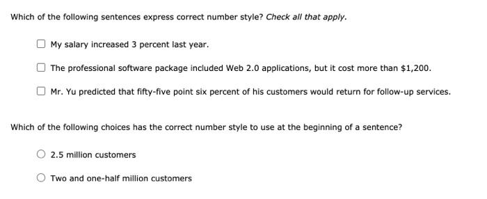 7. Grammar/Mechanics Checkup 13: Number Style