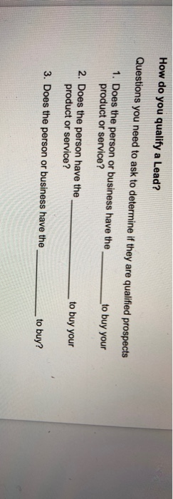 How do you qualify a Lead? Questions you need to