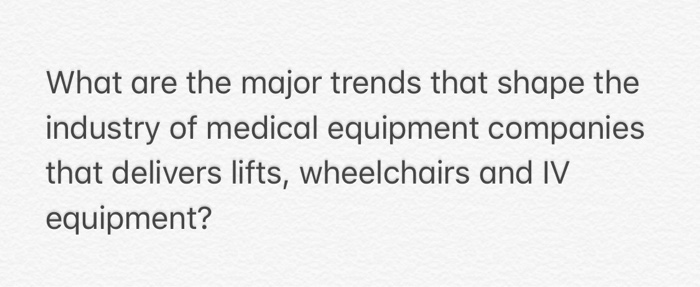 What are the major trends that shape the industry