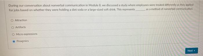 During our conversation about nonverbal