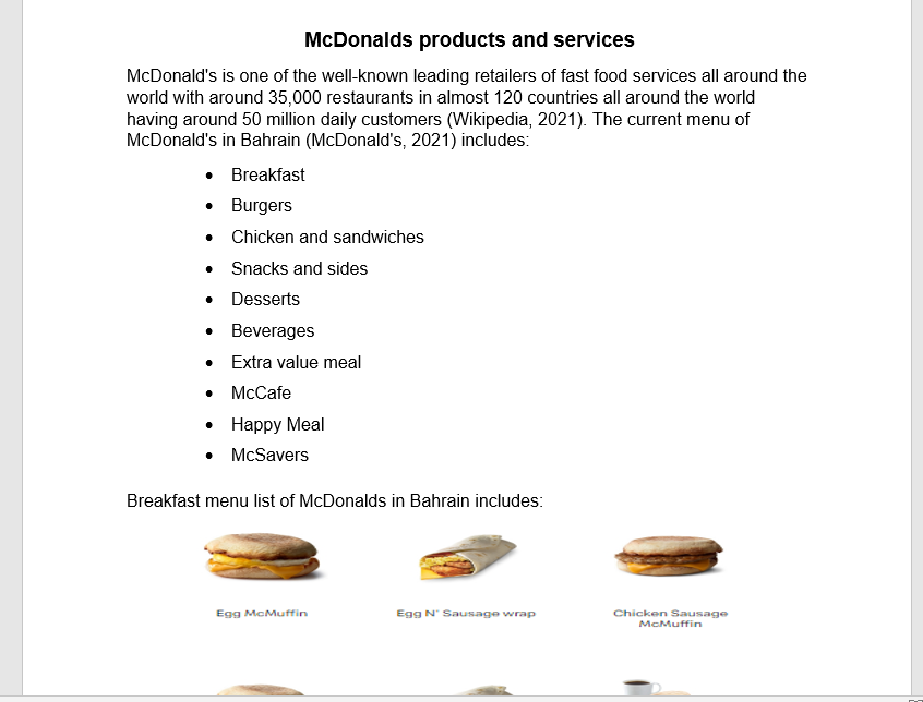 please read this report about McDonalds and just