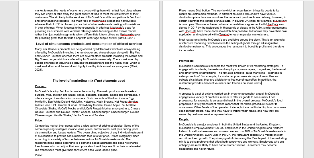 please read this report about McDonalds and just