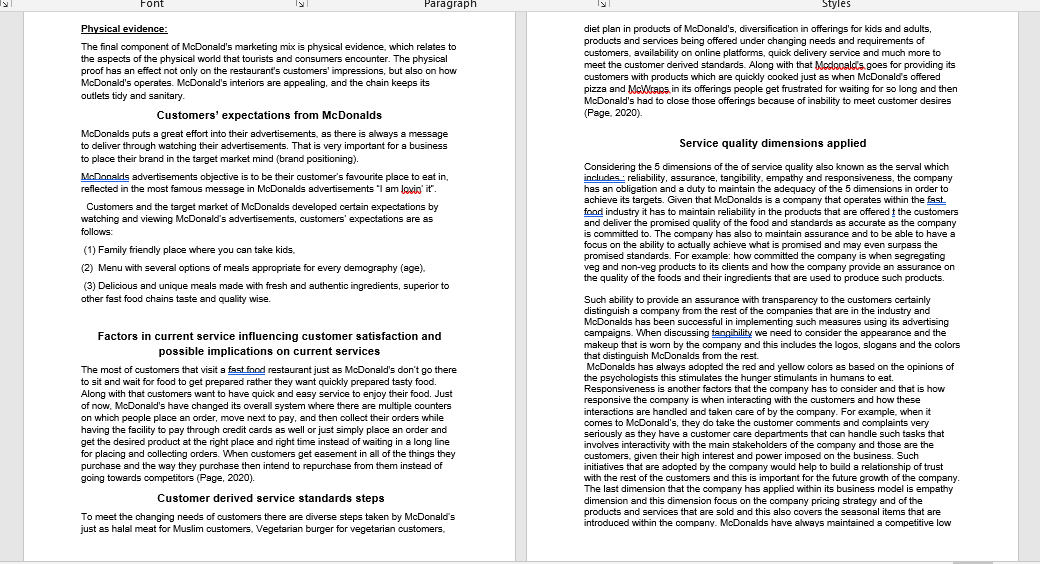 please read this report about McDonalds and just