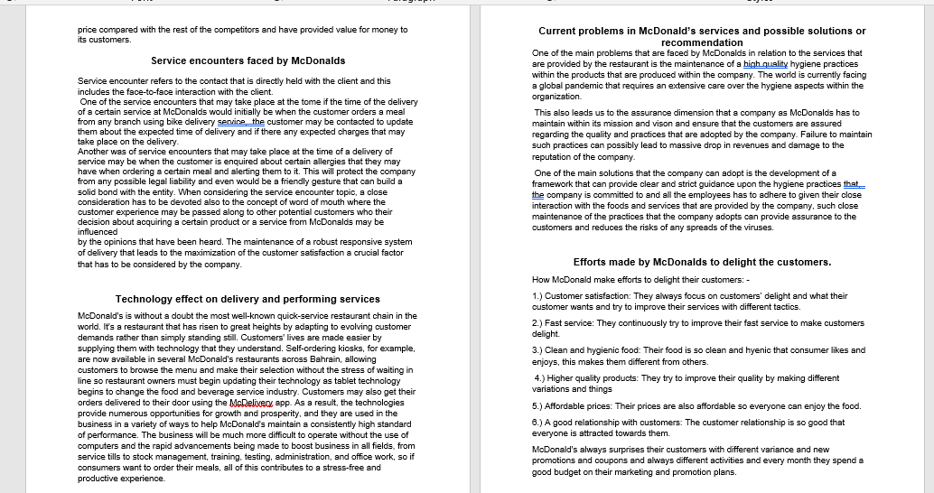 please read this report about McDonalds and just