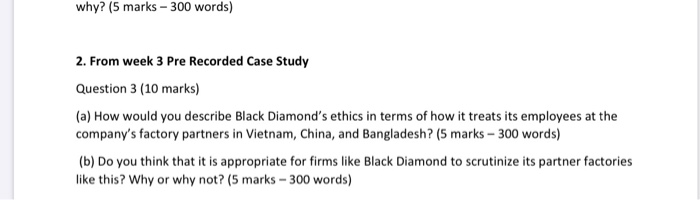 Ethical Decision Making at Black Diamond Task:
