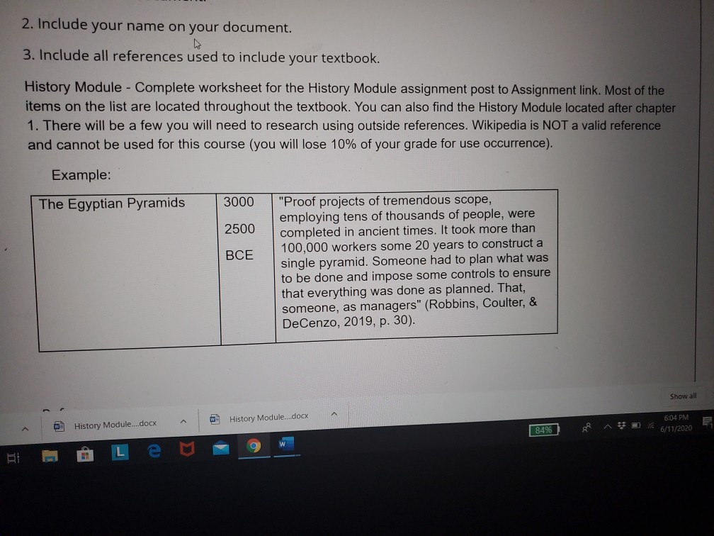 History Module Outline(1) - Protected View -