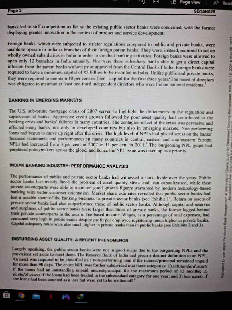 1ST SEMESTER, 2020/2021 ACADEMIC YEAR FINC 403: