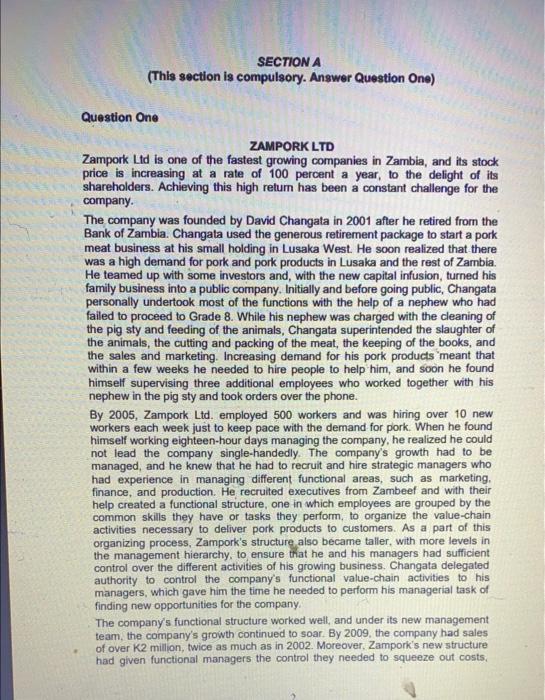 SECTIONA (This section is compulsory. Answer