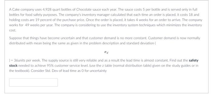 please answer question thanks! A Cake company