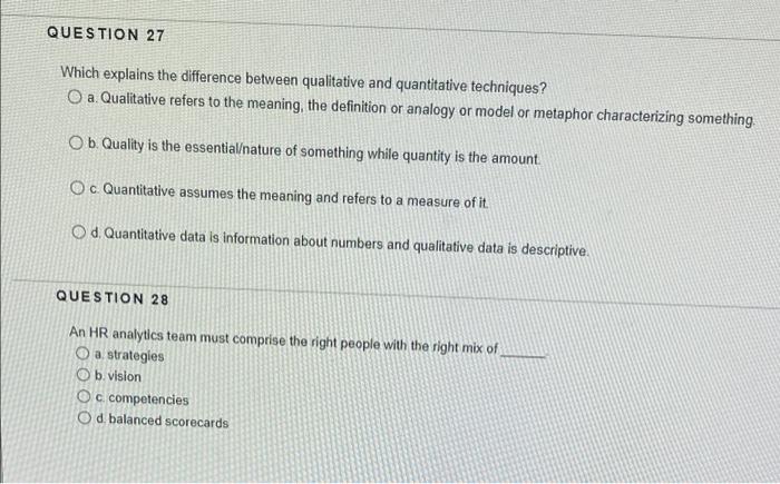 pls answer all the questions QUESTION 27 Which