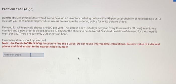 Dunstreet's Department Store would like to