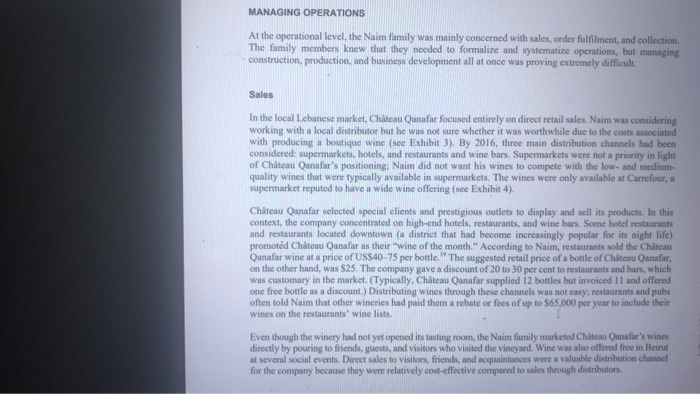 Refer to "Managing Operations" to develop a