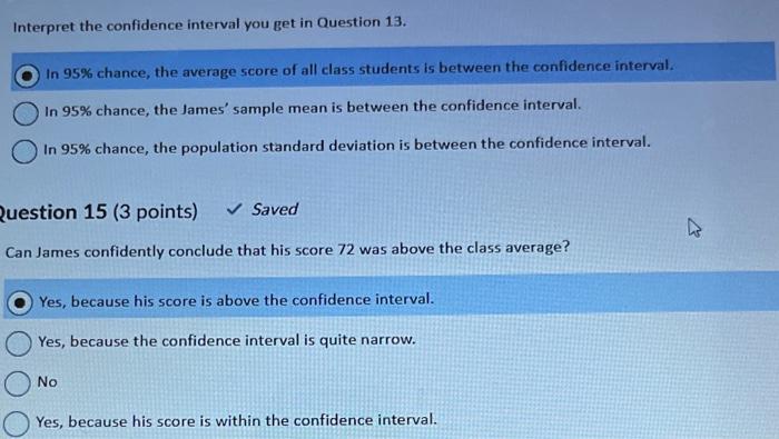 Interpret the confidence interval you get in
