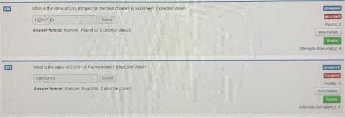 PAYOFF TABLE d if Reminder: Format Cells to show