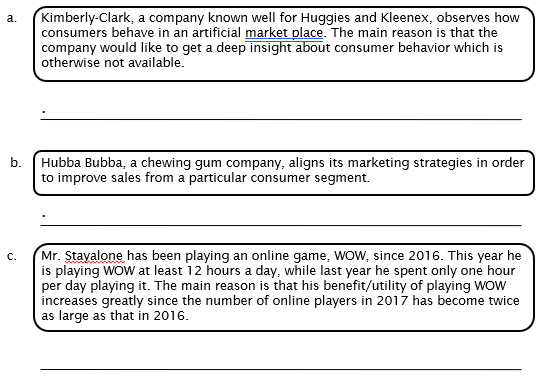 1. Provide a term that either 1) defines the