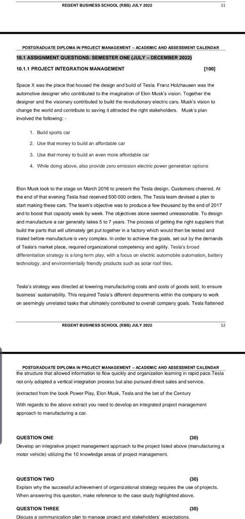 PLEASE ANSWER QUESTION TWO ONLY 10.1 ASSIGNMENT