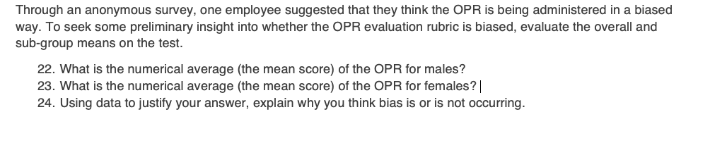 Employee OPR Score (overall promotion rating