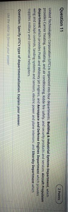 Answer the two qustion Question 11 2 Points