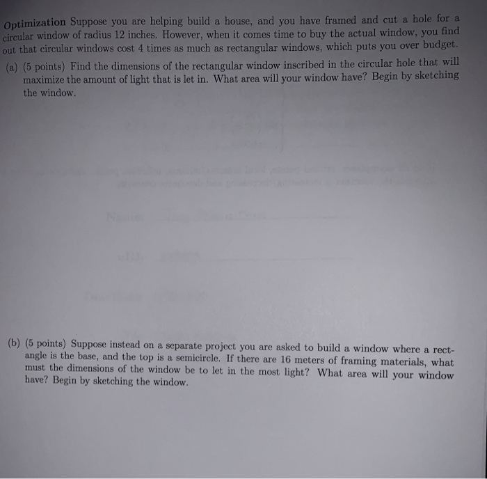 optimization Optimization Suppose you are helping