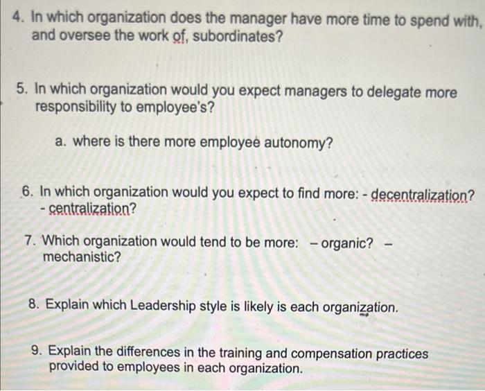 ORGA ORG B Answer (and explain] these questions