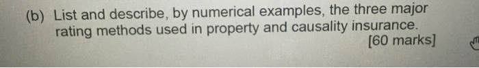 (b) List and describe, by numerical examples, the