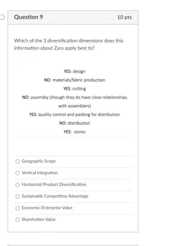 Question 5 10 pts This graph from the chapter is