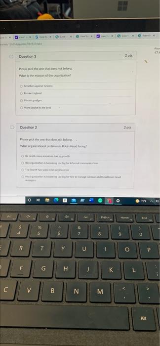 ch TH D Question 1 Pe the one that does not long