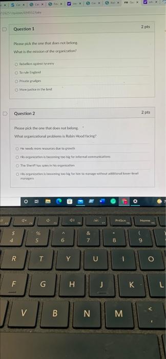 ch TH D Question 1 Pe the one that does not long