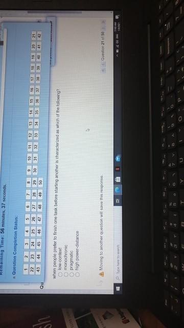 Remaining Time: 56 minutes, 37 seconds * Question