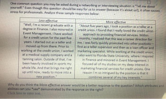 One common question you may be asked during a