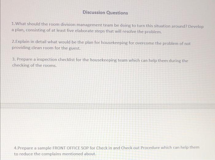 Case Study - 1 Guest Satisfaction at the