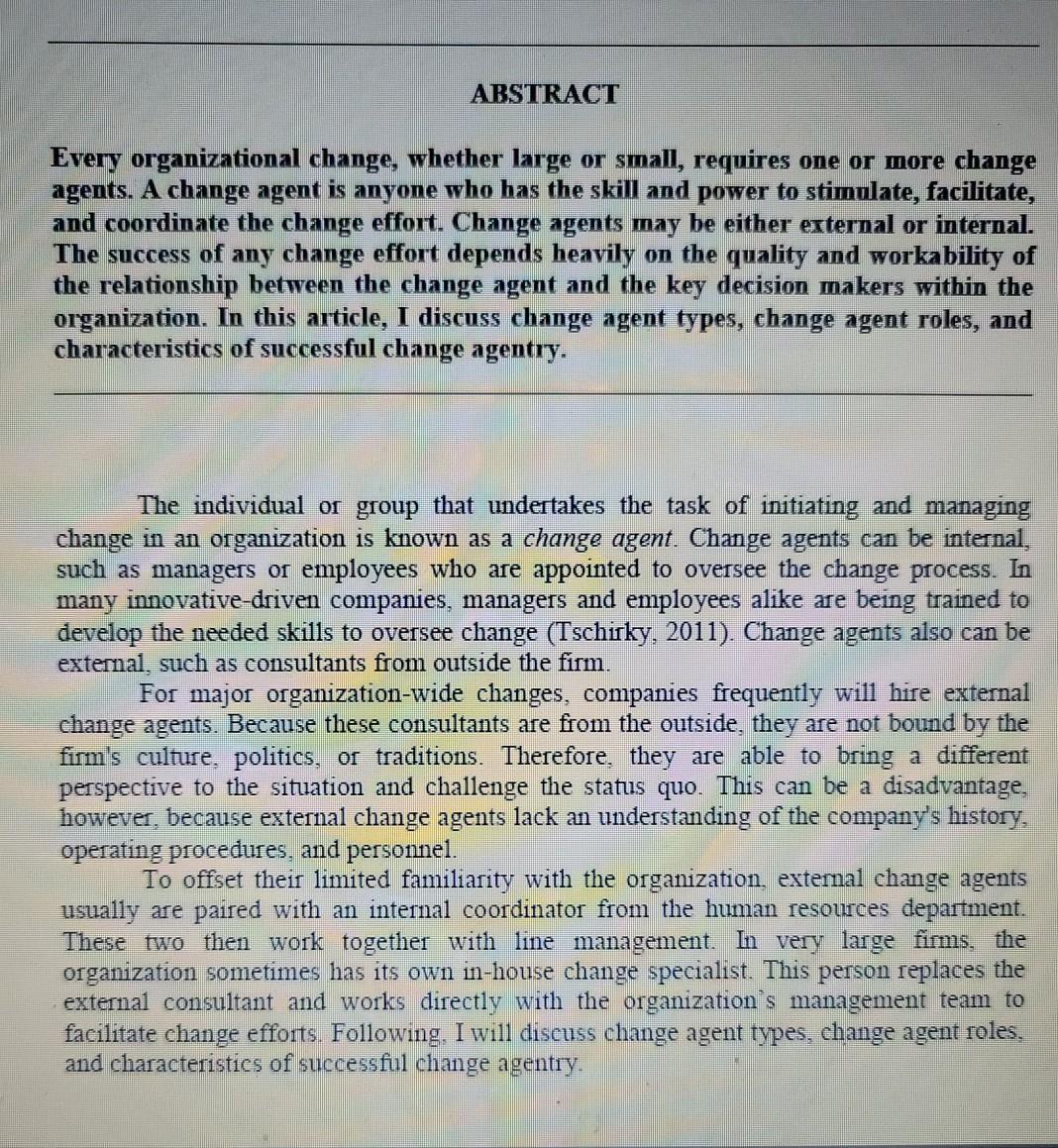 After reading the short article what defines a