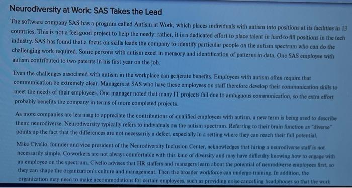 Neurodiversity at Work: SAS Takes the Lead The