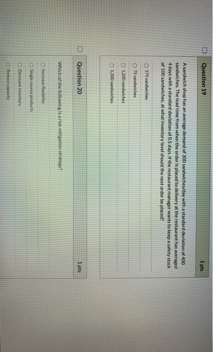 D Question 17 1 pts In the basic EOQ model, if