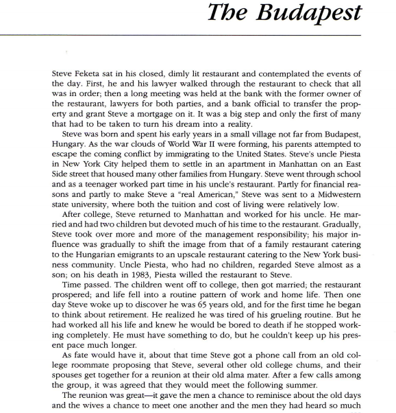 The Budapest Steve Feketa sat in his closed,