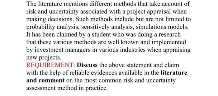 2000 words please The literature mentions