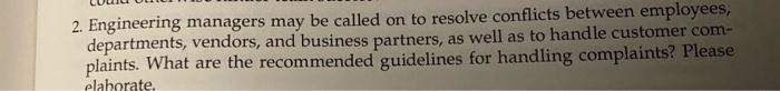 2. Engineering managers may be called on to