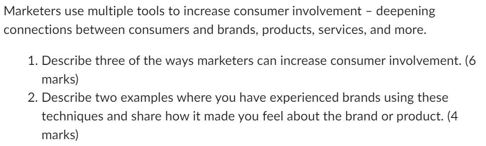 need ASAP does not need to be long Marketers use