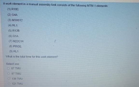 show yor work please A work element in a manual