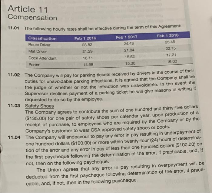 Information: Article 11 Instructions Question: