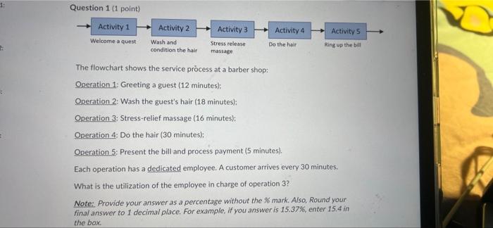 no information 1: Question 1 (1 point) Activity 1