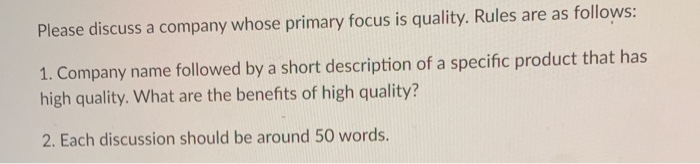 Please discuss a company whose primary focus is