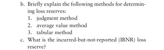 b. Briefly explain the following methods for