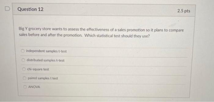 Question 11 2.5 pts Research International asked