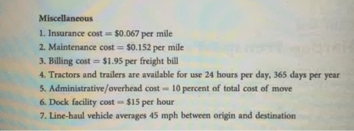 Question 1: What are the pick-up, sort, linehaul,