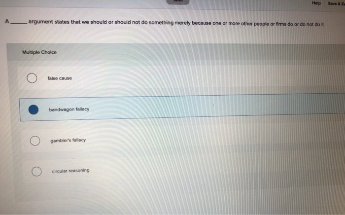 Help Save & E argument states that we should or