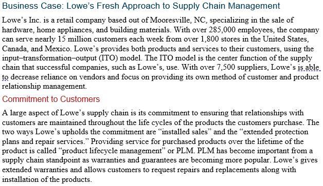 Business Case: Lowe's Fresh Approach to Supply