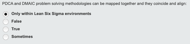 PDCA and DMAIC problem solving methodologies can