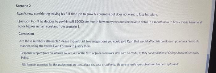 Break Even Analysis Managers use tools like the